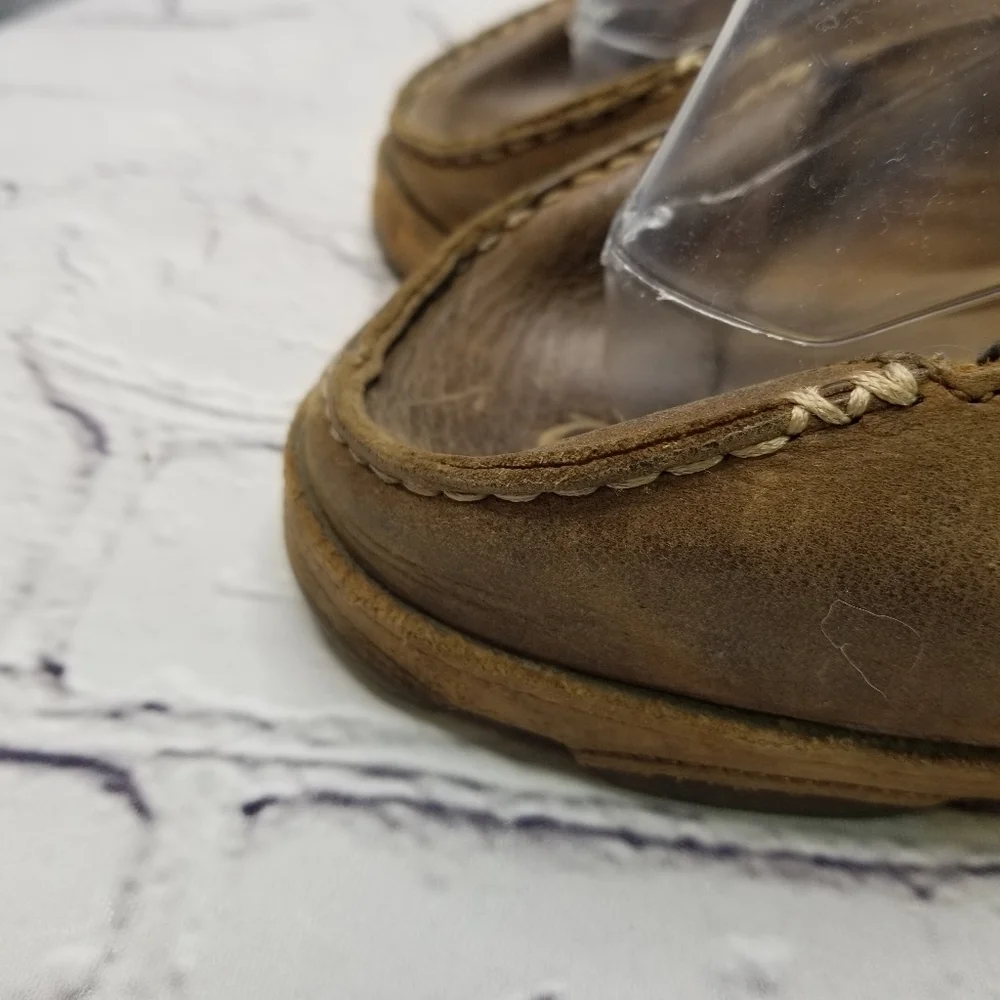 Olukai moloa brown leather shoes